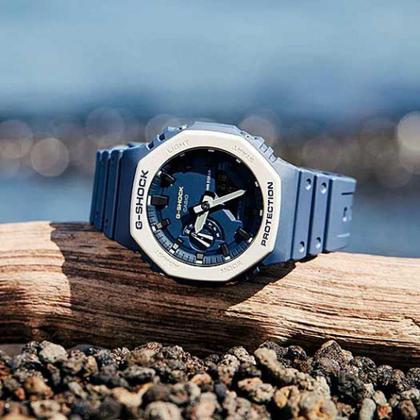 Relógio G-Shock GA-2110ET-2ADR Masculino Azul Marinho - Relógio
