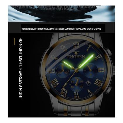 Imagem de Relógio Glow-in-the-Dark Calendar Business Steel Strap Men