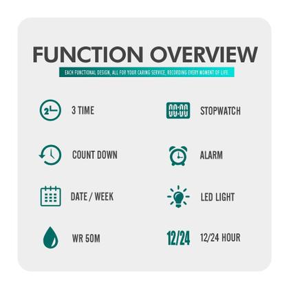 Imagem de Relógio Gosasa Analog Digital LED 50m à prova d'água para homens