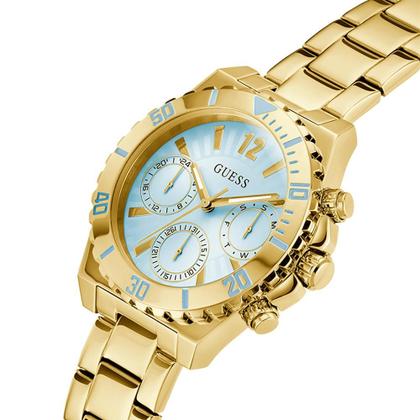 Imagem de Relógio GUESS feminino analógico dourado azul GW0696L2