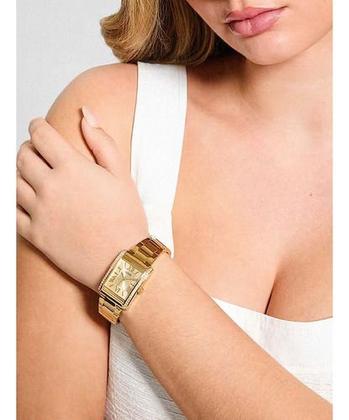 Imagem de Relógio Guess Feminino Dourado Retangular Numeros Romanos