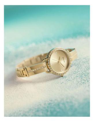 Imagem de Relógio GUESS feminino dourado strass GW0022L2