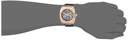 Imagem de Relógio GUESS para homens, estojo de 43 mm, pulseira de silicone azul marinho