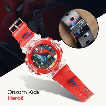 Imagem de Relogio homem aranha digital infantil + oculos proteção uv vermelho silicone original menino criança