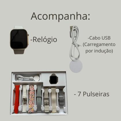 Imagem de Relógio Hw Ultra Mini 2 com Tela Amoled e NFC  7 Pulseiras