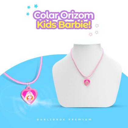 Imagem de relogio infantil barbie digital + colar + oculos proteção uv menina qualidade premium presente rosa criança prova dagua