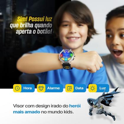 Imagem de relogio infantil digital led preto + colar oculos + caixa presente qualidade premium pulseira ajustavel crianca menino