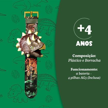 Imagem de Relogio Infantil Digital Masculino com Projetor Divertido de Dinossauro - Toyng