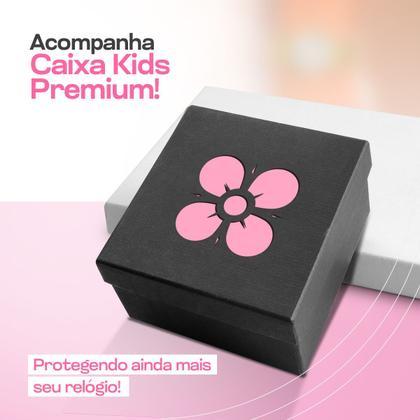 Imagem de relogio infantil digital + oculos sol caixa presente led proteçao uv pulseira ajustavel pink menina rosa original caixa