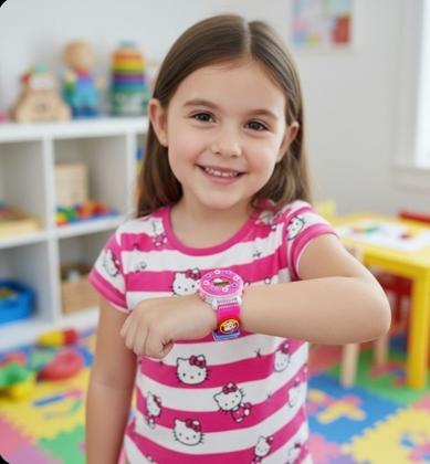 Imagem de Relógio Infantil Digital Pisca Silicone 3D Disney 2026 Kids Cor:Hello