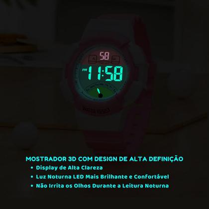 Imagem de Relogio Infantil Feminino Rosa Isaclock Original Resistente Criança Menina Irf001