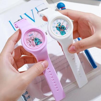 Imagem de Relógio Infantil Kawaii Stitch Disney Lilo & Stitch Esportivo De Silicone Brinquedo Infantil