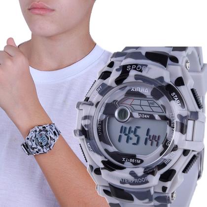Imagem de Relógio Infantil Masculino Camuflado Xinjia com Cronometro Resistente a Água XJ861