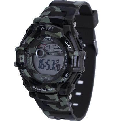 Imagem de Relógio Infantil Masculino Camuflado Xinjia com Cronometro Resistente a Água XJ861