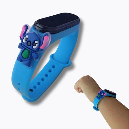 Imagem de Relógio Infantil menina Stitch Digital À Prova DÀgua Led