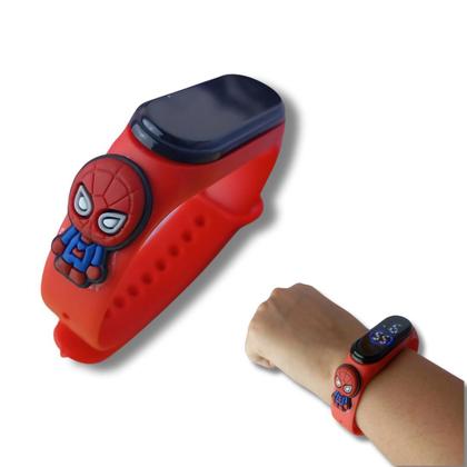 Imagem de Relógio Infantil Menino Homem Aranha Digital á Prova dagua Vermelho