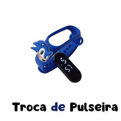 Imagem de Relógio Infantil Menino Sonic Digital a prova de água masculino para crianças atacado led Novo