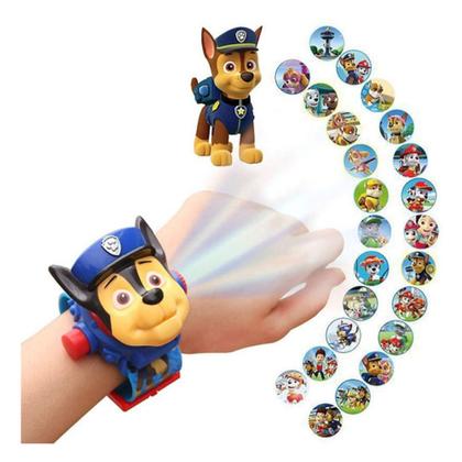 Imagem de Relógio Infantil Patrulha Canina 3d Projetor De 24 Imagens