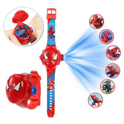 Imagem de Relógio infantil projetor de imagens Homem Aranha - SMACTUDO