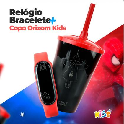 Imagem de Relogio infantil prova dagua digital menino qualidade premium esportivo presente vermelho data heroi