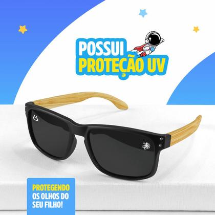 Imagem de Relógio infantil prova dagua digital + oculos proteção uv qualidade premium sol vermelho criança