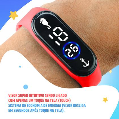 Imagem de Relógio infantil prova dagua digital + oculos proteção uv resistente sol proteção uv verão criança