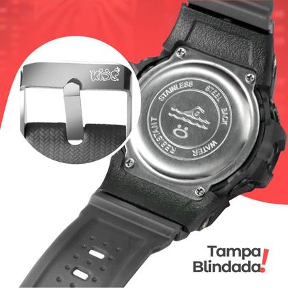 Imagem de relógio infantil prova dagua + protecao uv oculos + caixa silicone resistente presente ajustavel data alarme cronometro