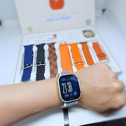 Imagem de Relógio inteligente 2024 Watch 9 Ultra 2 Chat GPT integrado + 7 Pulseiras e película protetora externa GPS