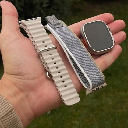 Imagem de Relógio inteligente 2024 Watch 9 Ultra 2 Chat GPT integrado + 7 Pulseiras e película protetora externa GPS