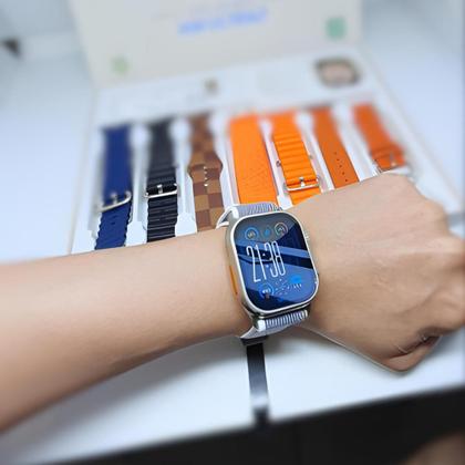 Imagem de Relógio inteligente 2024 Watch 9 Ultra 2 Chat GPT integrado + 7 Pulseiras e película protetora externa GPS