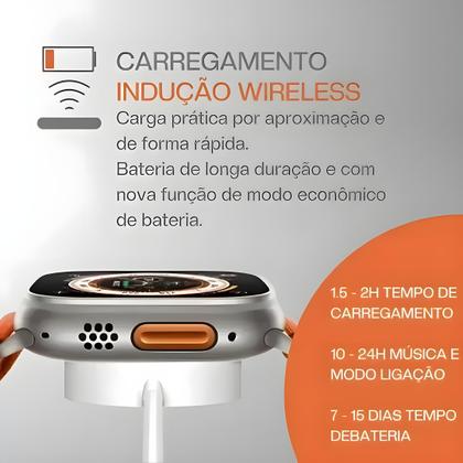Imagem de Relógio inteligente 2024 Watch Ultra 7 Pulseiras Bluetooth para android e i0Os modo esporte 49mm 2.2