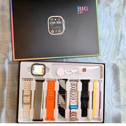 Imagem de Relógio inteligente 2025 Watch Ultra 7 Pulseiras Bluetooth para android e iOs modo esporte 49mm 2.2