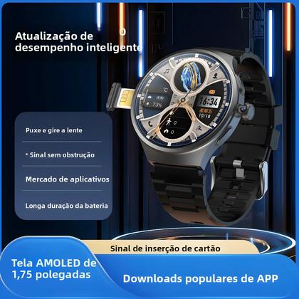 Imagem de Relógio Inteligente 4G Android 10 VP50 Com Câmera Rotativa De 800W, GPS, WiFi E Google Play Store