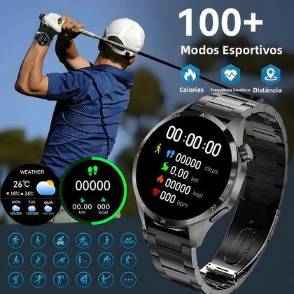 Imagem de Relógio Inteligente Bluetooth Masculino E Feminino Com GPS, NFC, IP68 À Prova d'Água, Monitoramento