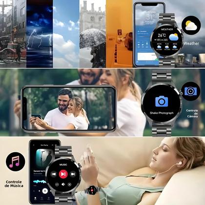 Imagem de Relógio Inteligente Bluetooth Masculino E Feminino Com GPS, NFC, IP68 À Prova d'Água, Monitoramento