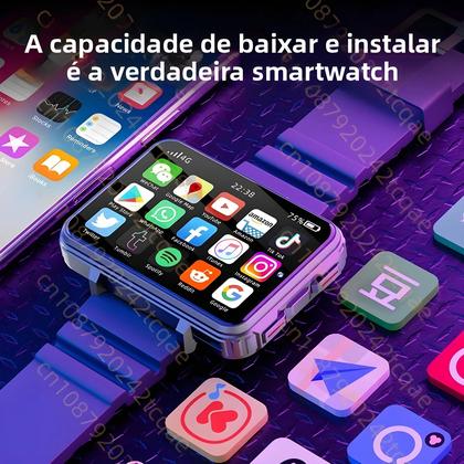 Imagem de Relógio Inteligente Com Tela Grande 4G WiFi GPS Android OS 1500mAh Câmera Dupla Chamada De Vídeo