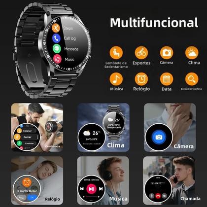 Imagem de Relógio Inteligente Com Tela Touch HD, Assistente De Voz, Chamada BT, Pulseira Para Crianças, 100+