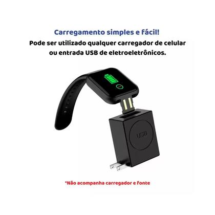 Imagem de Relógio Inteligente feminino e masculino Esportivo Bluetooth Celular IOS e Android