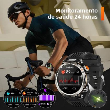 Imagem de Relógio Inteligente LIGE Com Chamadas Bluetooth, Tela IPS De 1,7 Polegadas, Mais De 100 Modos De