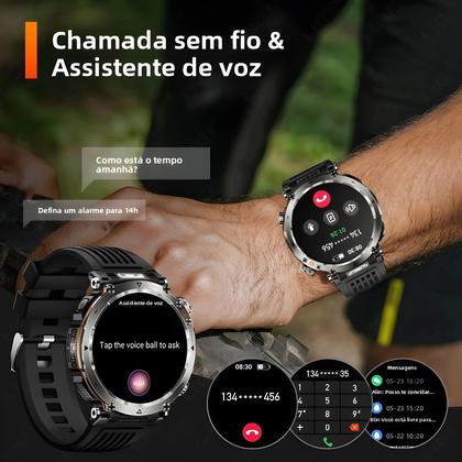 Imagem de Relógio Inteligente LIGE Com Chamadas Bluetooth, Tela IPS De 1,7 Polegadas, Mais De 100 Modos De