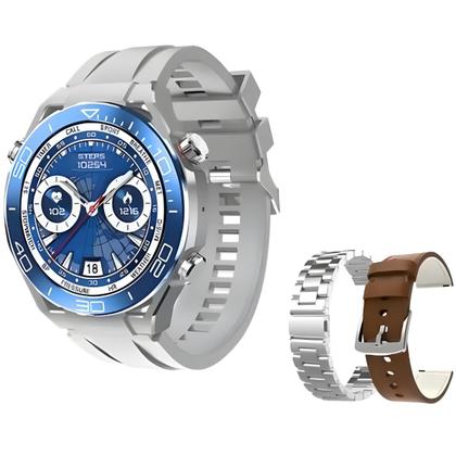 Imagem de Relogio Inteligente Masculino Smart Watch Redondo C/2 Pulseira Extra Android iOS Hw5 Max Original