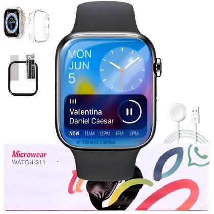 Imagem de Relógio Inteligente Microwear S11 Lançamento Gps Nfc Monitor De Atividades Bluetooth Android iOS