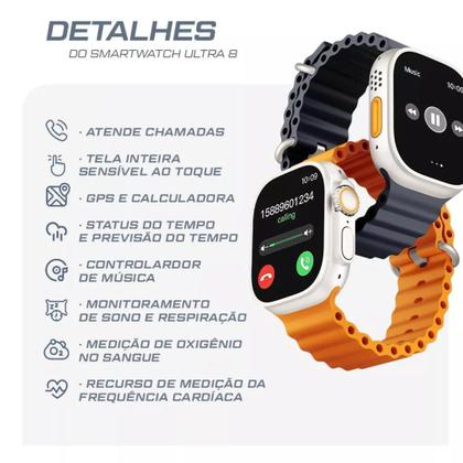 Imagem de Relógio inteligente S10 Ultra + lançamento Smartwach inteligente android e iOs Masculino Feminino 49mm 