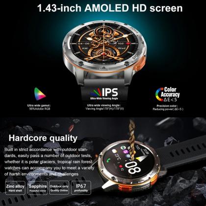 Imagem de Relógio Inteligente Smartwatch Ak59 Esportes Militar