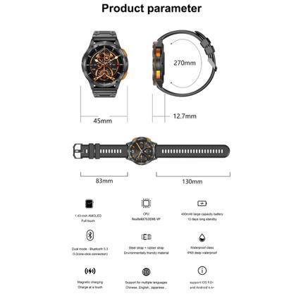 Imagem de Relógio Inteligente Smartwatch Ak59 Esportes Militar
