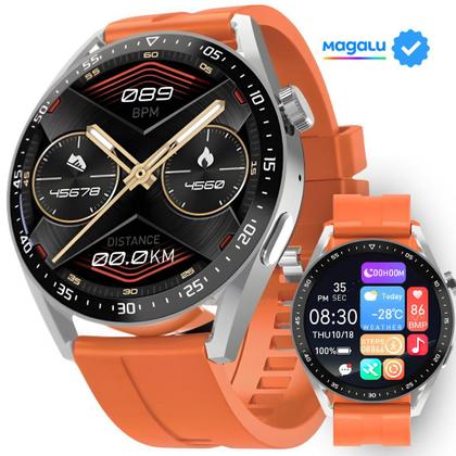 Imagem de Relógio inteligente Smartwatch Amax 3 Pro 2024 lançamento iPsled NFC GPS Alta definição Elegância + 2 Pulseiras