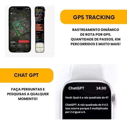 Imagem de Relógio inteligente Smartwatch Branco W10 X Lançamento com 2 pulseiras Esportivo para Android e iOs Masculino e Feminino