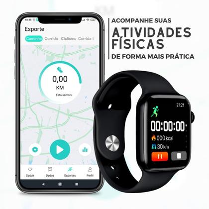 Imagem de Relógio Inteligente Smartwatch Preto Masculino X Pro Serie 9 Original Compativel C/ Samsung Xiaomi