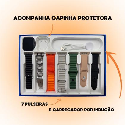 Imagem de Relógio Inteligente Smartwatch Série 9 Ultra 2ª geração Lançamento +7 pulseiras relógio inteligente android e iOs para a