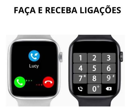 Imagem de Relógio Inteligente Smartwatch W34S Rosa Android iOS Bluetooth Troca Pulseira Atende e Faz Chamadas